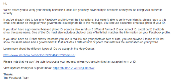 facebook账号被封号了，怎么解封？
