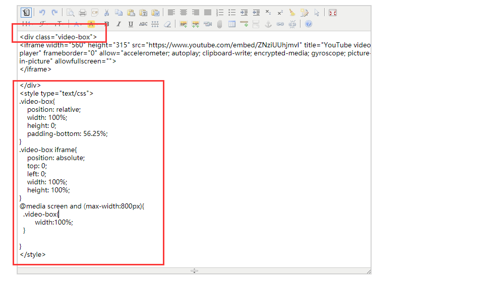 独立站嵌入的youtube视频手机端无法自适应,怎么办?