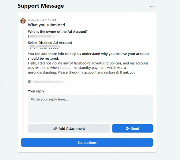 Facebok广告账户被封没有申诉入口怎么申诉?